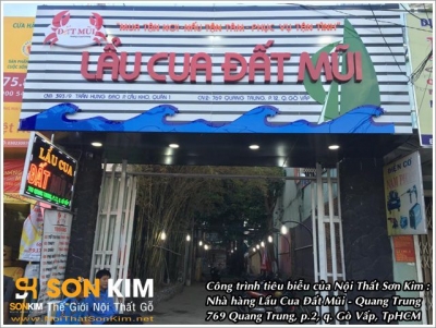 Công trình bàn ghế nhà hàng tại Lẩu Cua Đất Mũi Quang Trung Gò Vấp Công trình bàn ghế nhà hàng tại Lẩu Cua Đất Mũi Quang Trung Gò Vấp