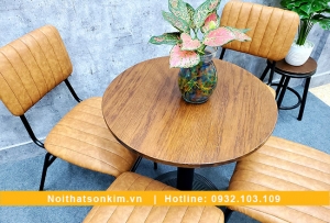 Bộ bàn ghế gỗ cà phê BGC137 bàn ghế cafe độc đáo
