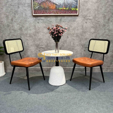 Bộ Bàn Cafe Ghế Copine Lưng Mây BGC327 Bộ Bàn Cafe Ghế Copine Lưng Mây BGC327