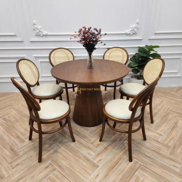 Bộ Bàn Ăn Tròn & Ghế ăn Thonet Vầng Trăng BGA147