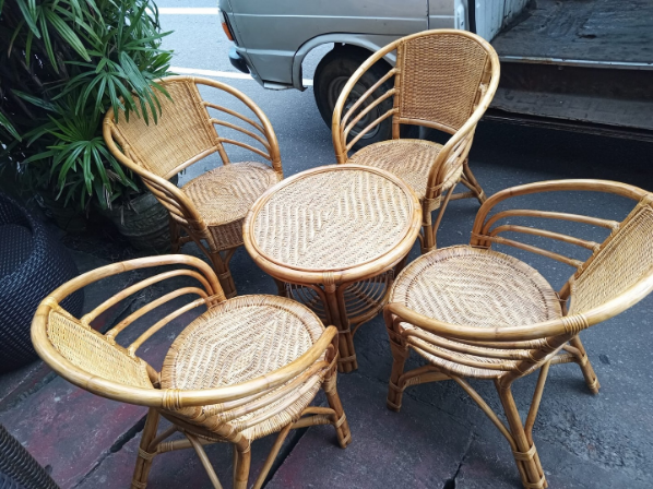 ghế mây sò mini cafe cóc vỉa hè