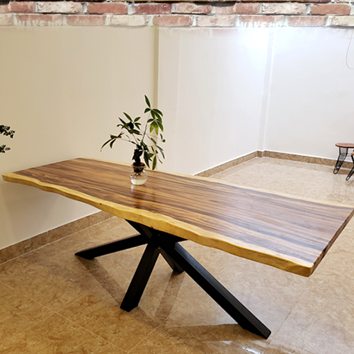 bàn gỗ khung sắt