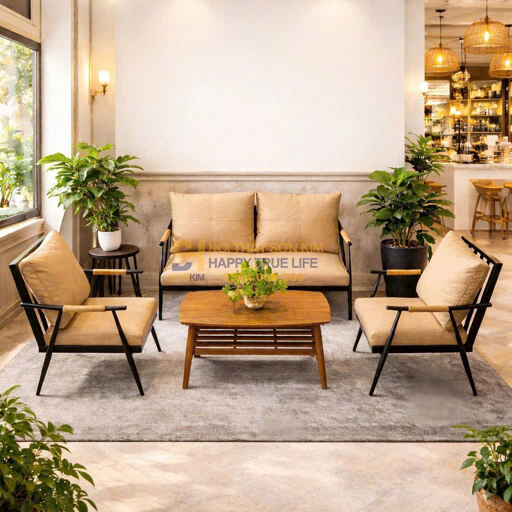 mô hình cafe sách nội thất sofa ghế đọc sách đẹp