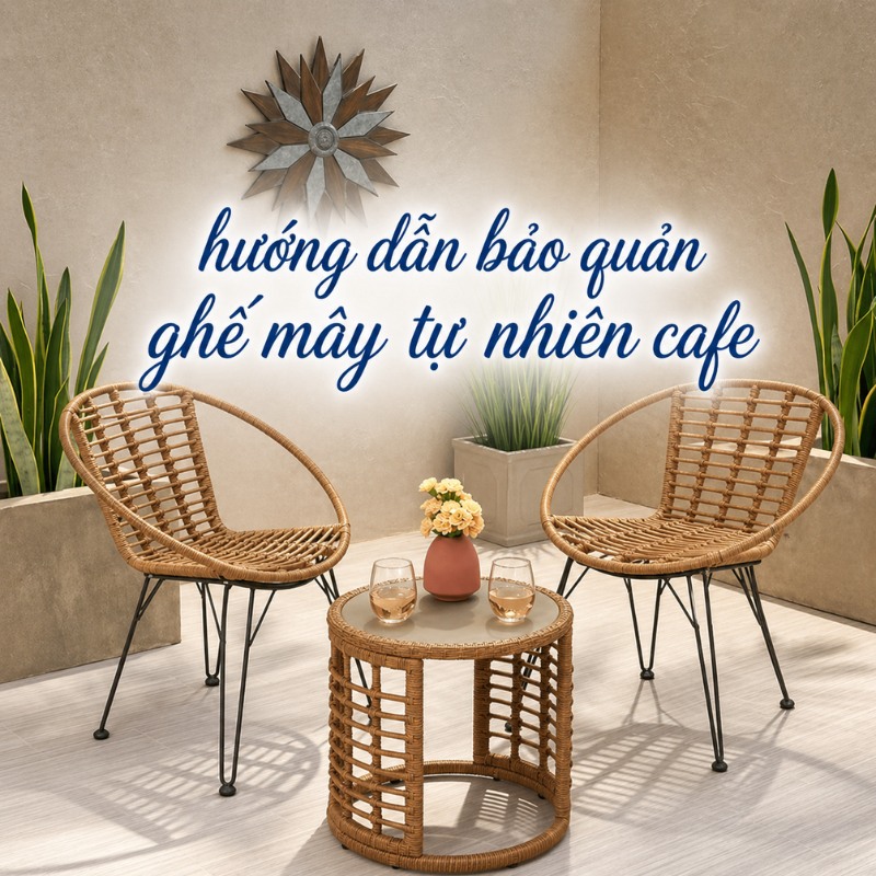 hướng dẫn bảo quản ghế mây tự nhiên cafe
