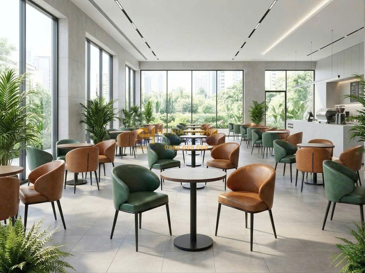 khoảng cách bàn ghế cafe tiêu chuẩn lối đi
