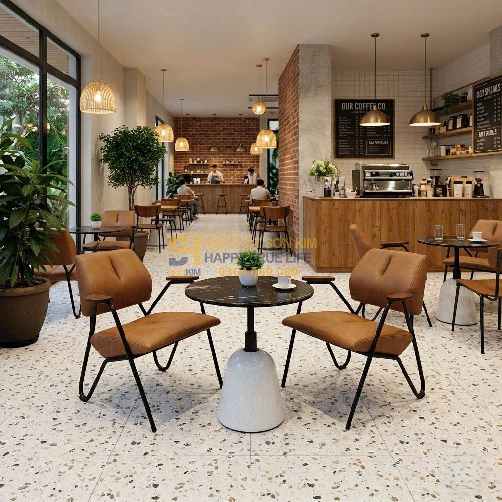 gợi ý phối ghế cafe theo phong cách quán