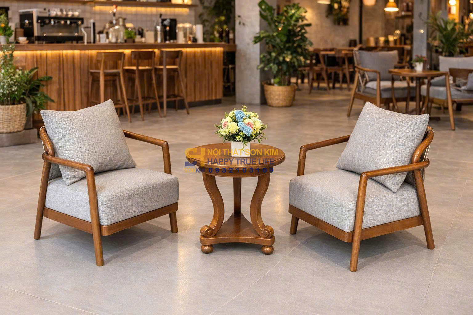 nội thất quán cafe trọn bộ setup đầy đủ trước khai trương