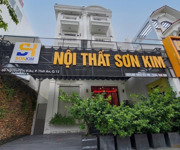 xưởng sản xuất nội thất Sơn Kim bàn ghế cafe gỗ cao su TPHCM