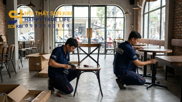 Dịch vụ giao lắp bàn ghế cafe miễn phí tại TPHCM