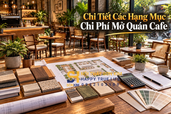 Chi tiết các hạng mục chi phí mở quán cafe