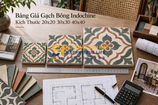 Bảng giá gạch bông Indochine kích thước 20x20 30x30 40x40