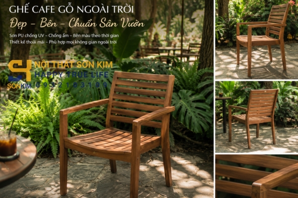 Mẫu ghế đẹp cho quán cafe ngoài trời sân vườn