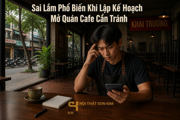 sai lầm phổ biến khi lập kế hoạch mở quán cafe cần tránh