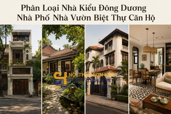Mẫu nhà đẹp phong cách Indochine 2026 nhà phố biệt thự căn hộ