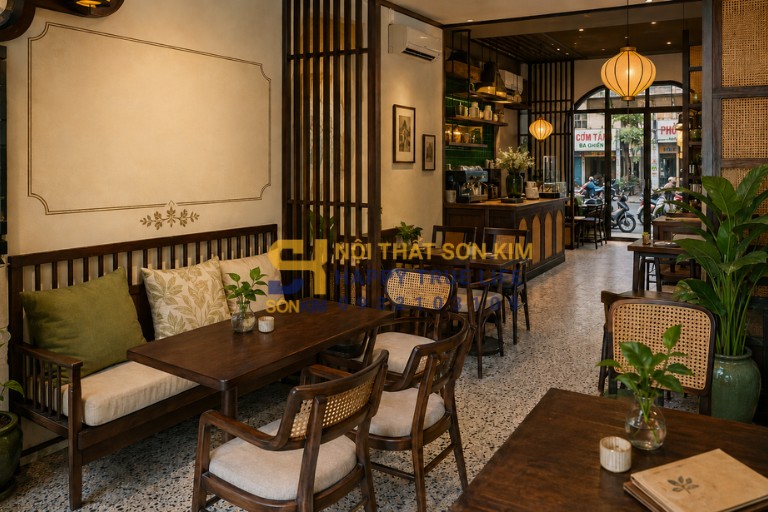 Nội thất Indochine giá rẻ cho quán cafe phong cách Đông Dương 2026