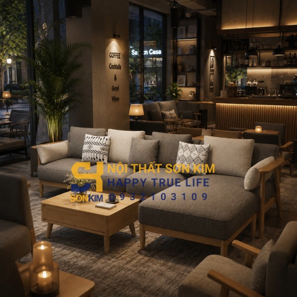 Quán cafe phong cách sofa lounge cao cấp