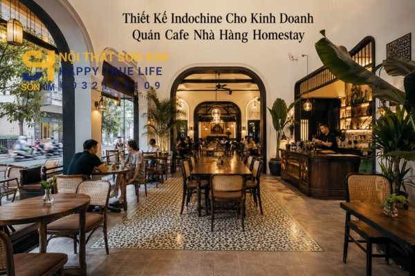 Thiết kế Indochine cho kinh doanh quán cafe nhà hàng homestay