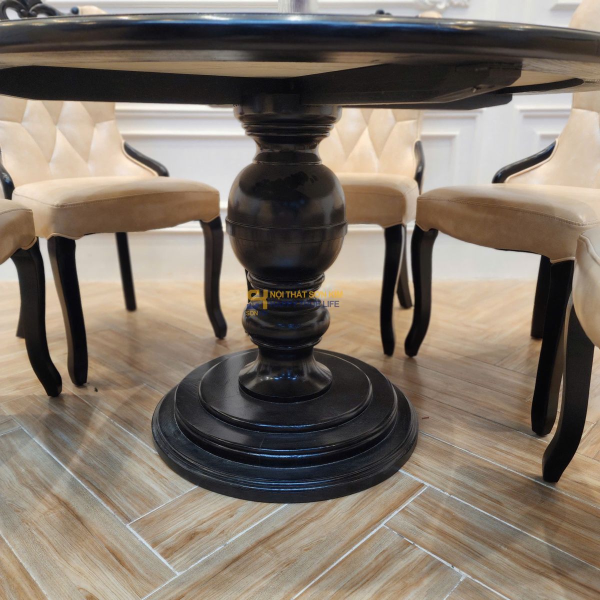 Bộ Bàn Tròn Imperial + 6 Ghế Soho – Sang Trọng Chuẩn Phòng VIP - 2