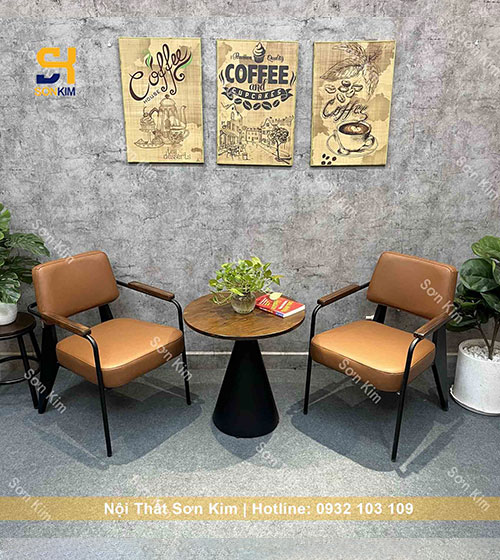 Bàn ghế cafe BGC197 ghế Napa đơn vintage, sang trọng