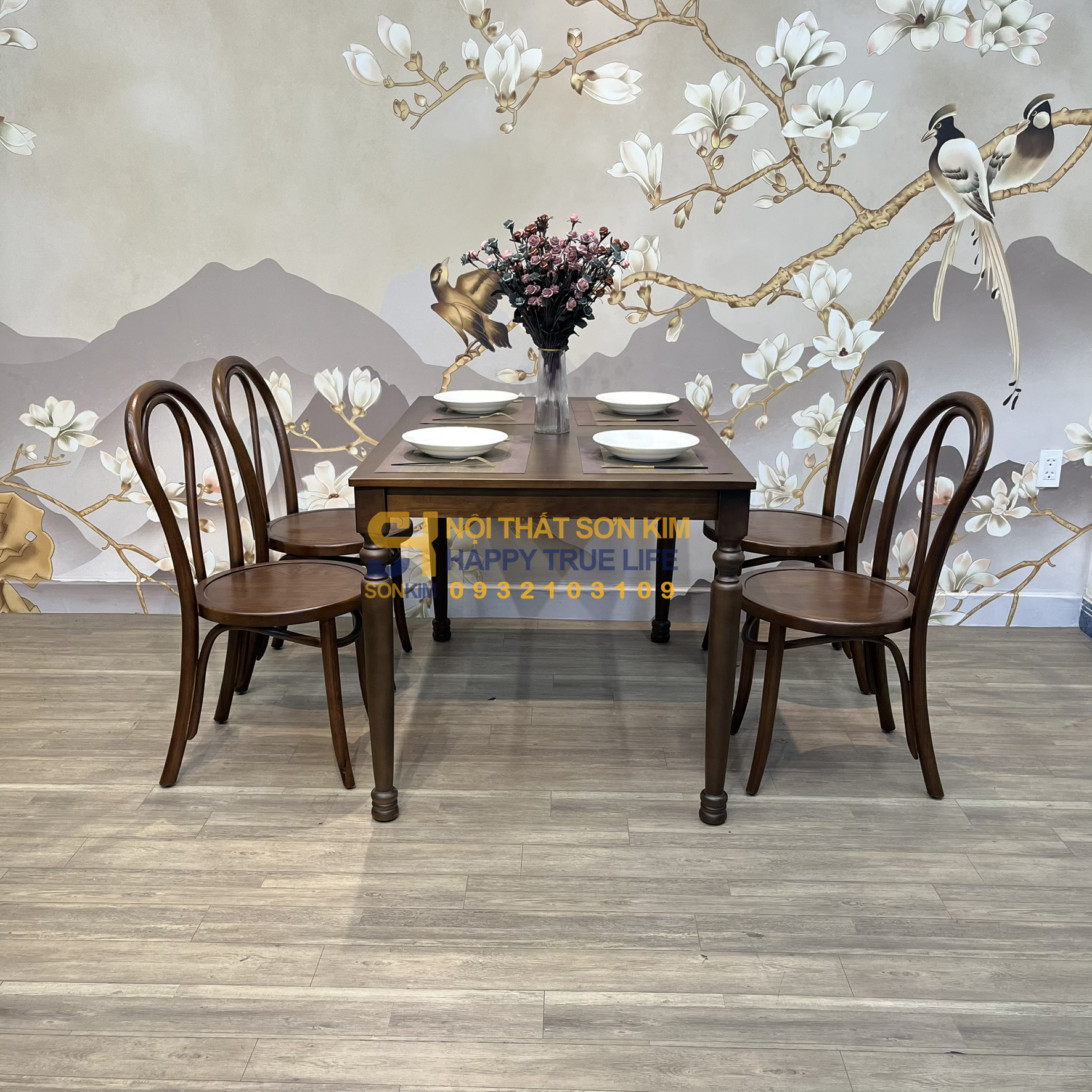 Bộ bàn ăn Louis & Ghế Thonet 18 BGA117