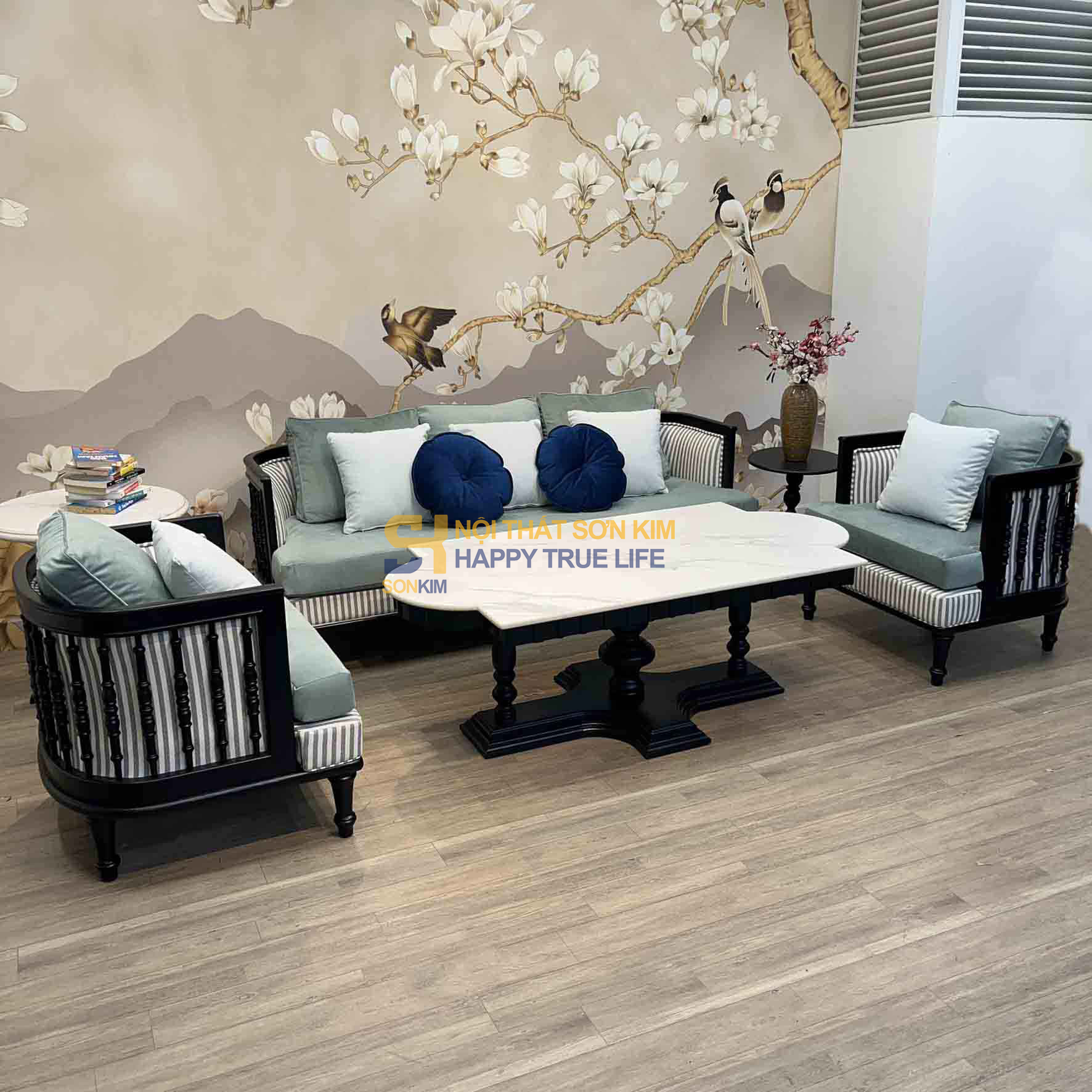 Bộ sofa ADORA Vẻ Đẹp INDΟCHINE Đẳng Cấp Màu Nâu BGC366