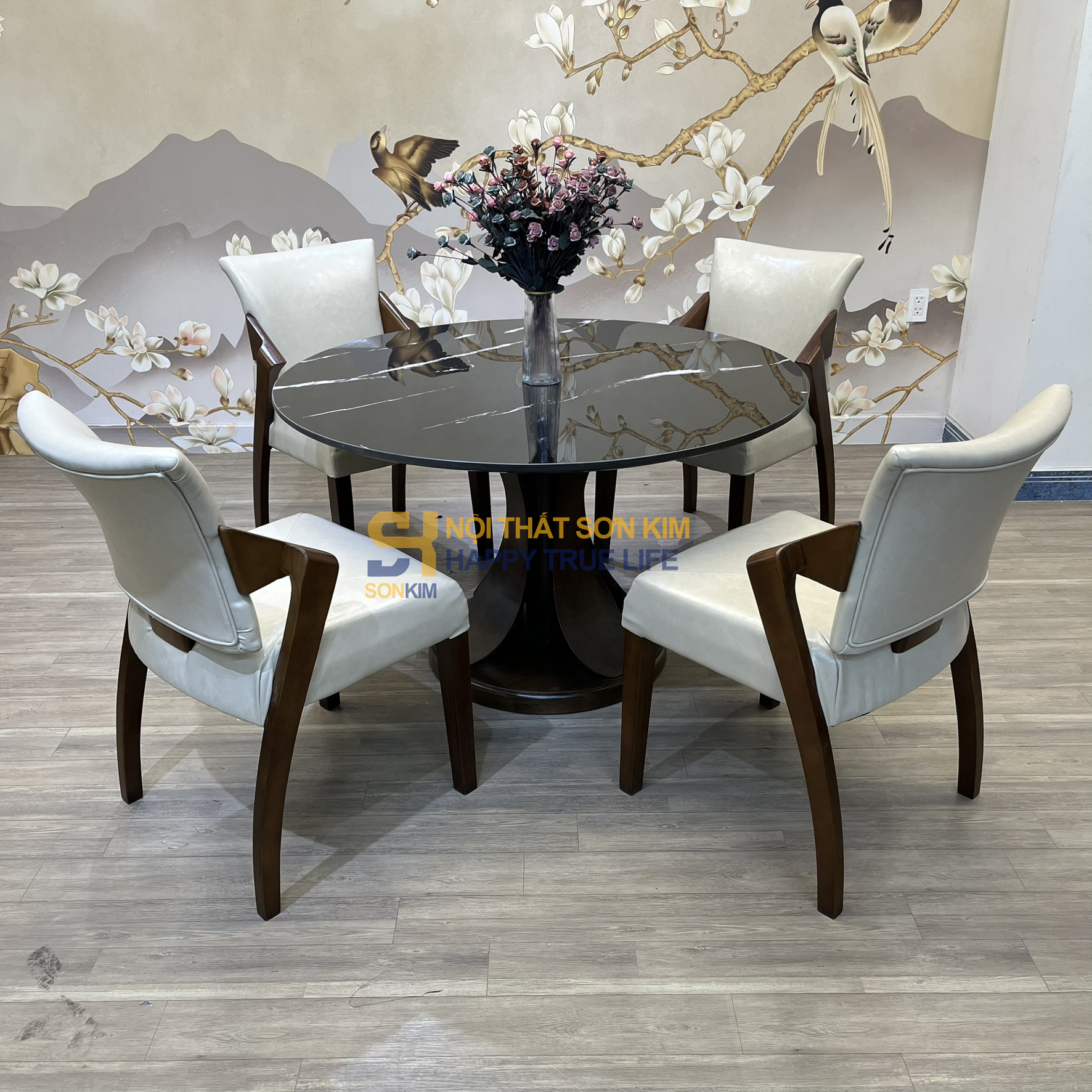 Bàn Trụ Lotus Ghế Wooden BGA114