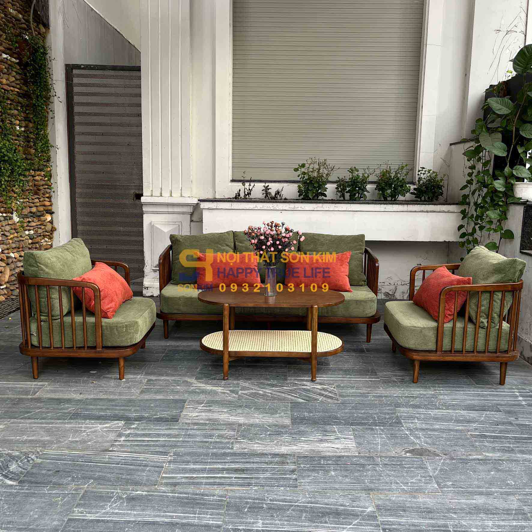 Bộ Sofa Fly Cải Tiến Gỗ Nâu BGC361
