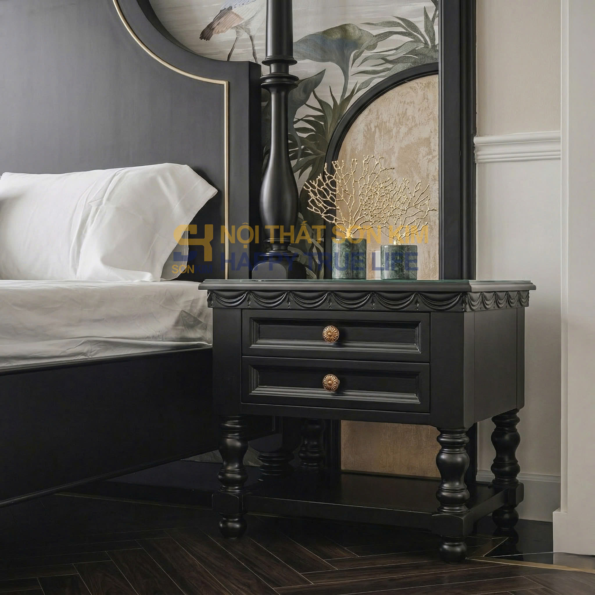 BÀN TAB ĐẦU GIƯỜNG BT2 - PHONG CÁCH INDOCHINE